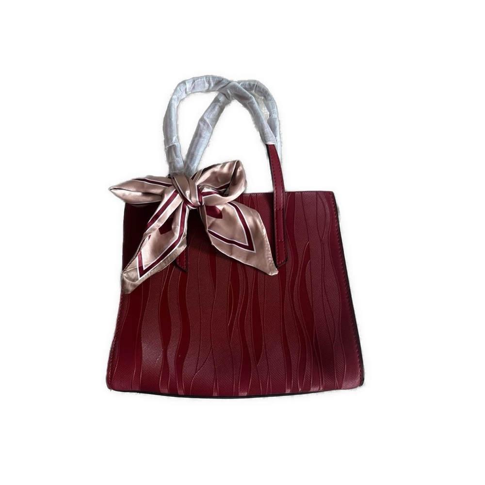 Red Handbag with Satin Bow